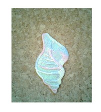 Seashell - Ocean - Beach - Pastels - Embroidered Iron On Applique Patch - Crafts