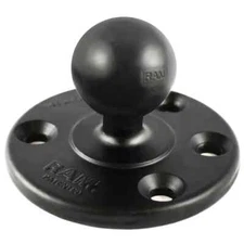 RAM Mount 3.68" Dia Round Plate with 3 Hole Pattern and 1.5" Ball RAM-240U