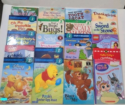 Mixed Lot of 20 Level 2 Ready To Read, Scholastic Hello Reader Step Into Reading