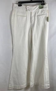 Ryegrass Women's White High Waisted Flare Jeans Stretch Tencel Cotton NWT Sz 8