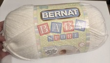 Bernat Baby Sport White Yarn - 1 Skein - 10.5 oz, Approx. 1,077 yards