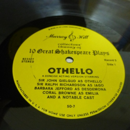 Collectors’ Library of 10 Great Shakespeare Plays 10 Record Set w/Booklet Vinyl - Foto 7 di 19