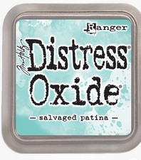 Tim Holtz Distress Oxide Full Size 3x3 Ink Pad Salvaged Patina FactorySealed New