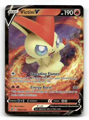 Victini V SWSH104 Holo Promo Sword & Shield Promo Pokemon HP