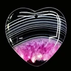 40x28x6mm Beautiful Peachblow Druzy Geode Agate Heart Pendant Bead L2224