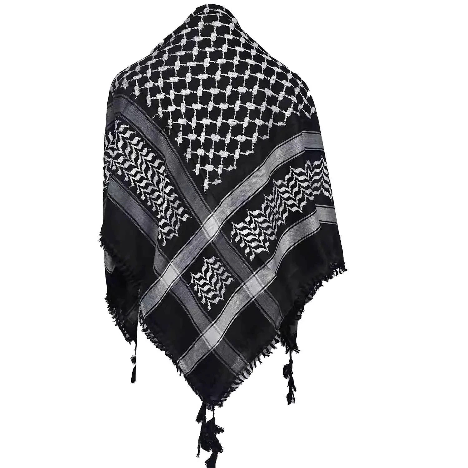 Scarf Unisex Black Arab Head Scarf Wrap Arafat Keffiyeh Yashmagh