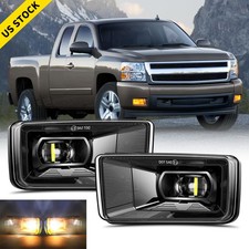 2x Bumper Led Fog Lights Drl Sealed For Chevy Silverado 1500 2500 3500 2007-2014