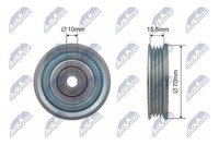 NTY Umlenk-/FüHrungsrolle, Keilrippenriemen RNK-SU-006 FüR Suzuki