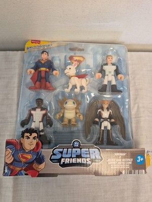 Imaginext DC Super Friends Superman Justice Gang 6 Figure Pack Krypto Hawk NEW