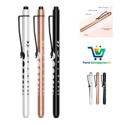 Medizinische Pupillenleuchte RISEMART LED Stiftlampe mit Taschenclip