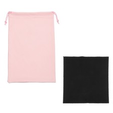 Ski Goggle Bag, Microfiber Bag with Cleaning Cloth 1 Pcs Pink