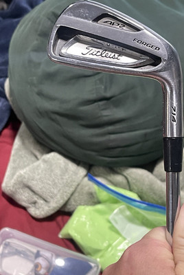 Titleist AP2 714 7-Iron RH Stiff Steel Shaft Silver Forged Iron Used