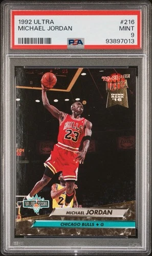 1992 Fleer Ultra Michael Jordan #216 PSA 9 Mint HOF Chicago Bulls