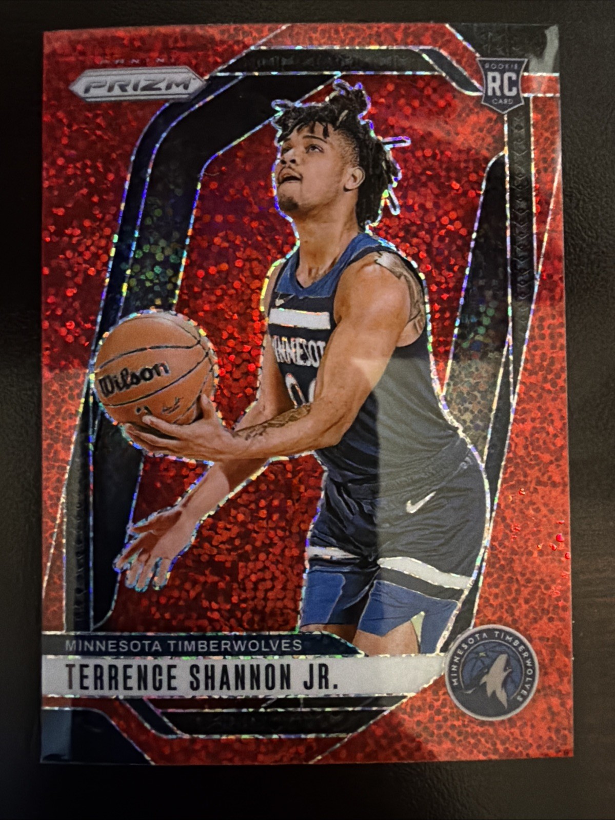 2024-25 Panini Prizm Terrence Shannon Jr. #224 RC Rookie Red Sparkle