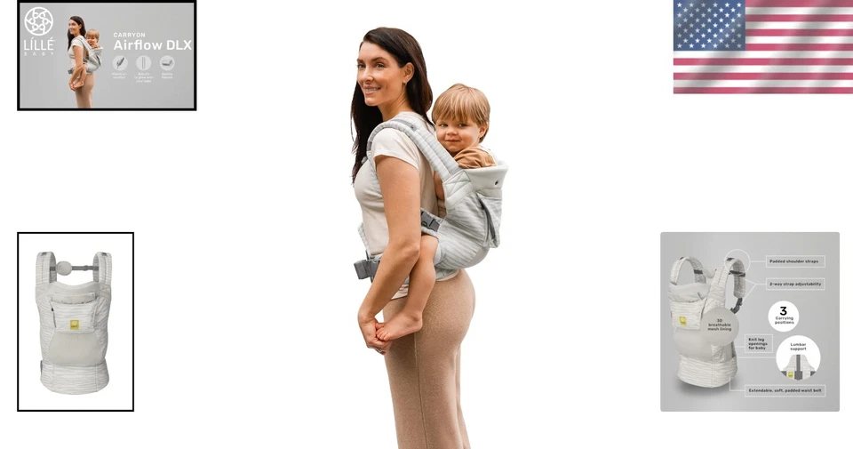 Soporte lumbar ergonómico para niños pequeños y forro de malla Foto 2 de 4