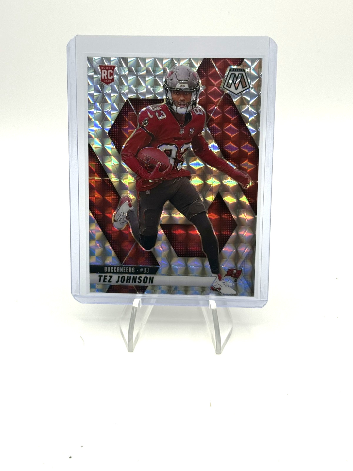 2025 Panini Mosaic- Tez Johnson #316 Mosaic Parallel Tampa Bay Buccaneers (RC)