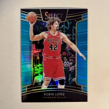2018-19 Select #5 Robin Lopez Light Blue Prizm 015/299 Bulls