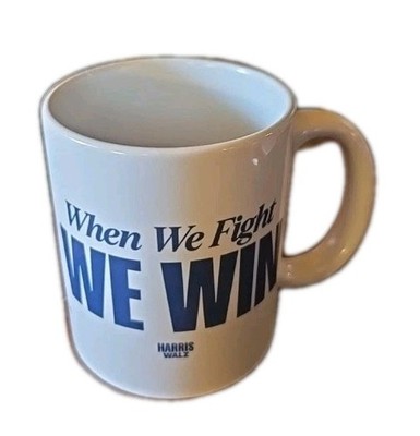 2024 Official Election Kamala Harris Campaign Mug *WHEN WE FIGHT WE WIN''  UNUSED