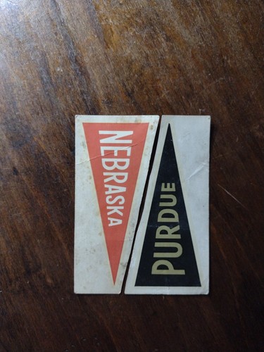 Nebraska [Purdue] 1960 Fleer College Pennant Decals card