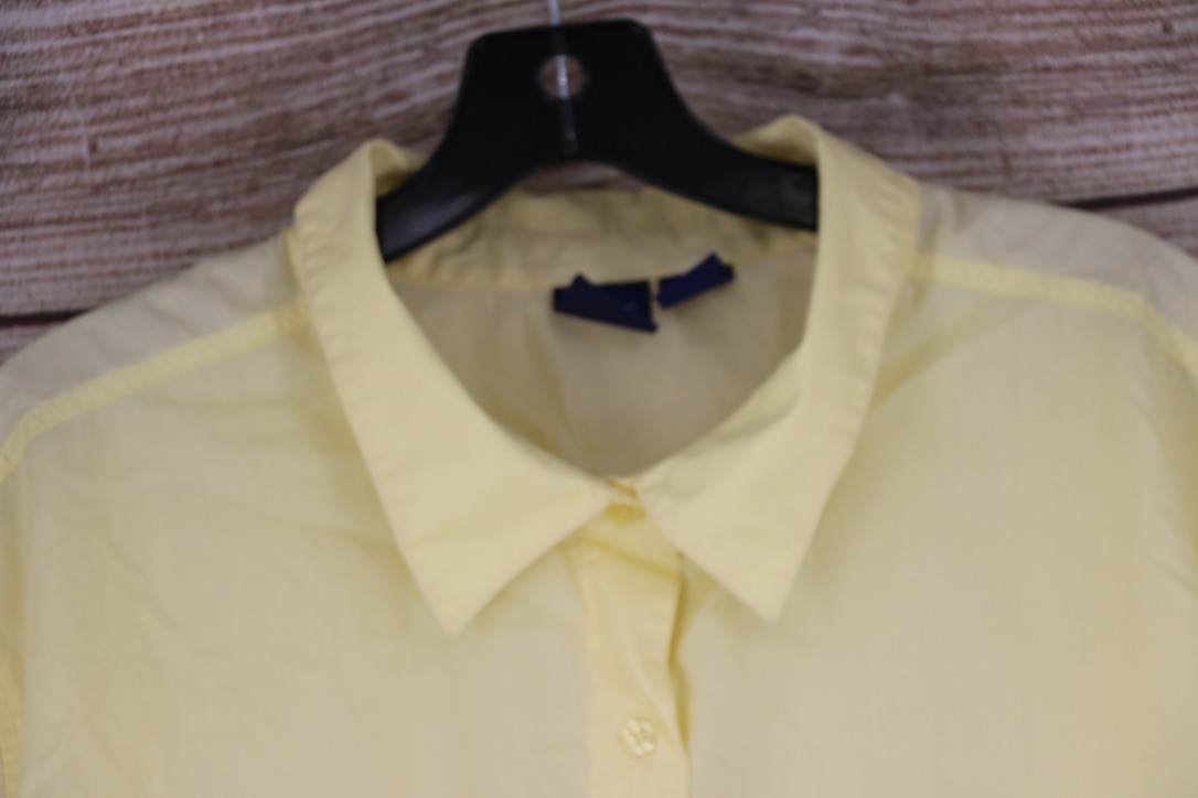 Basic Editions Womens 3X Yellow Button Front Shir… - image 2
