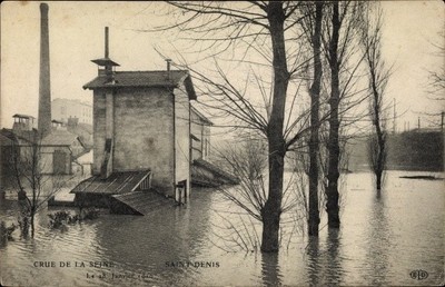 Ak Saint Denis Seine Saint Denis, Crue, Le 28 Janvier 1910, Hochwasser - 2649933