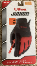 WILSON JUNIOR LEFT HAND GOLF GLOVE SIZE SMALL BLK/RED New in Package