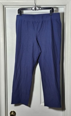 Eileen Fisher Slim Crop Pants With Slit Washable Stretch Crepe Size Large  NWT