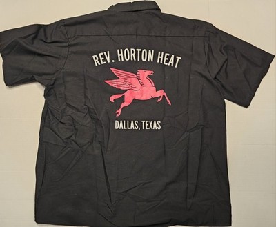 Reverend Horton Heat Pegasus Red Kap SS Work Shirt 2XL Rockabilly Mechanic