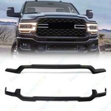 Matte Black Front Upper+Lower Grille Molding Trim For 2019-2024 Ram 2500 3500 US