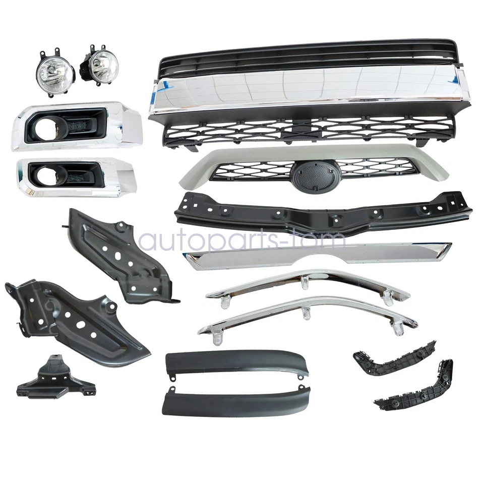 Juego combinado de kits de carrocería de parachoques delantero y parrilla para Toyota 4Runner Limited 2014-2019 Foto 2 de 4