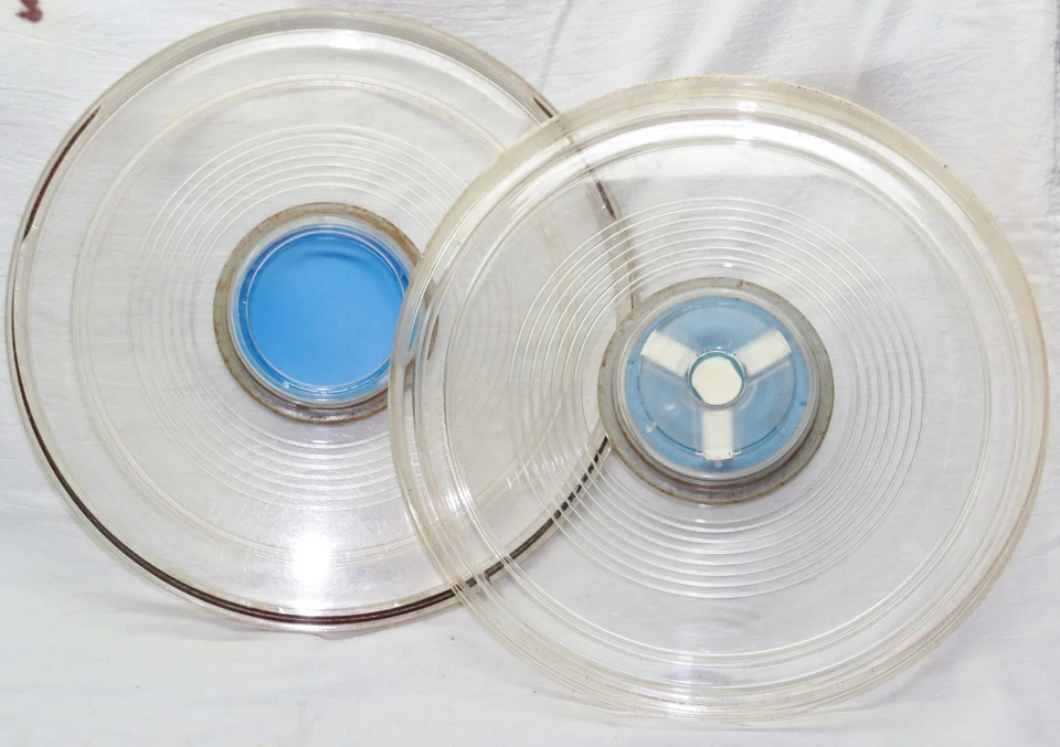IBM Clear Plastic Spool Case 11 1/2" X 3/4" Magnetic Data Reel Computer Tape Art - Image 3 of 4