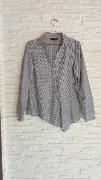 Women DKNY Shirt Grey Cotton 40 / L / 48 #7ETY