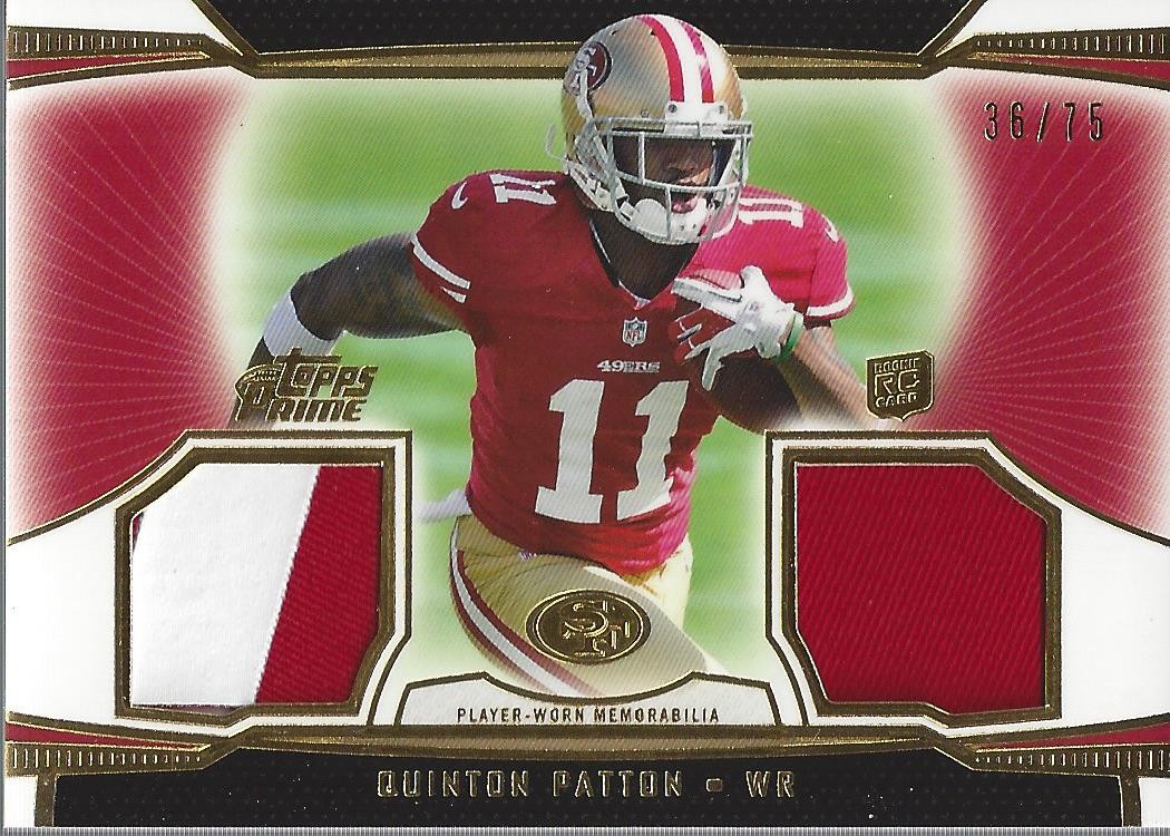 Quinton Patton Topps Museum Collection Rookie Quad Relic #QP Gold
