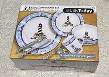 Totally Today Vintage Coastal Lighthouse Dinn...