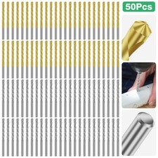 50X Drywall Cutout Bit 1/8" Rotary Tool Guide Point Cutting Bit M2 HSS for Wood