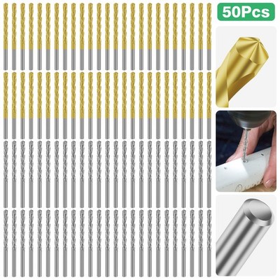 50X Drywall Cutout Bit 1/8'' Rotary Tool Guide Point Cutting Bit M2 HSS for Wood