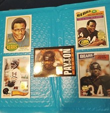 ~2001 TOPPS ARCHIVE (5)~ WALTER PAYTON~ MINTY REPRINTS + ROOKIE CARD (RC). rookie card picture