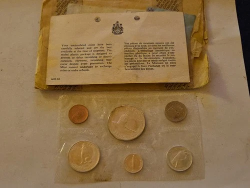 Silver 80% 1967 Canadian Proof Coin Set Dollar Half Quarter Dime Cenntenial