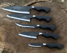 Handmade Chef Knife Set High Carbon Steel Full Tang Kitchen Blades Gift