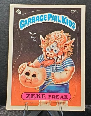 1986 Garbage Pail Kids #201b ZEKE Freak vintage sticker card EX