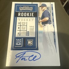 2020 Panini Contenders Rookie Ticket Aaron Civale Auto #104