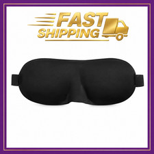Blindfold Soft Sleep Eye Mask Padded 3D Contoured Blackout Luxurious Adjustable