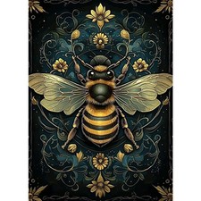 Bee Diamond Painting Art Kits for Adults Full Round Drill Diamond Dots Gem Art