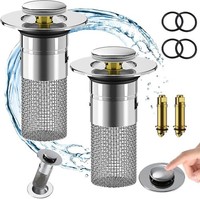 WaschbeckenstöPsel Edelstahl Mit Sieb Abflussstopfen 34-40Mm FüR Badezimmer