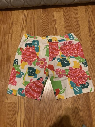 Pantalones Cortos Vintage Originales Jams Talla M Surf Line Hawaii Años 80 90 Colorido Playa Salón - Imagen 4 de 9