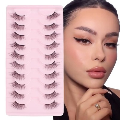 Halbe Wimpern 10 Paar Falsche Wimpern Cateye Natürliche Cat Eye Lashes Leicht