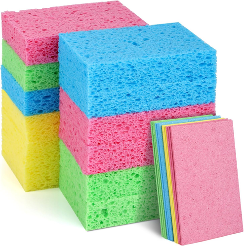 12 PCS Dish Sponges Kitchen, Non Scratch Cleaning Sponge for Non Stick Cookware, - Picture 9 of 12