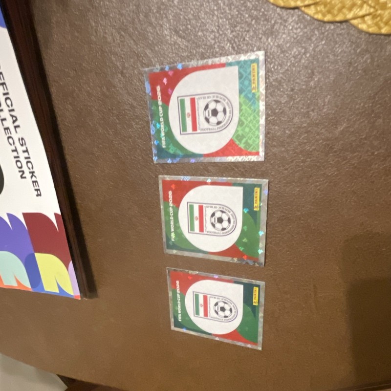 Panini FIFA World Cup 2026 Iran Team Logo Foil Sticker IRN 1 Lot of 3