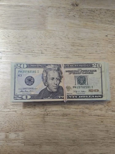 REALISTIC REPLICA MONEY ** Prop $20 Notes (100 Ct) - product listing photo