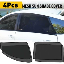 4X Magnetic Car Side Window Sun Shade Cover Mesh Shield UV Protection Black FRT
